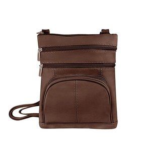 Genuine Leather Multi-Pocket Crossbody Purse Bag